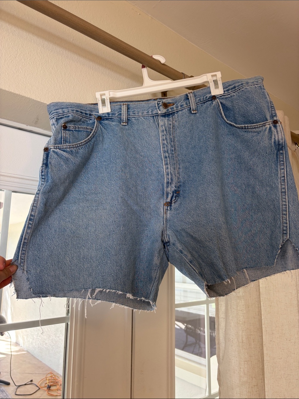 Route 66 Light Blue Cutoff Denim Shorts